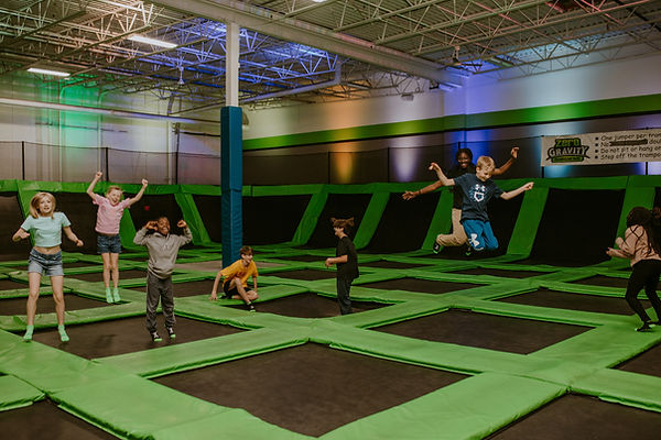 Zero Gravity Kids Jumping on Trampoline Attraction